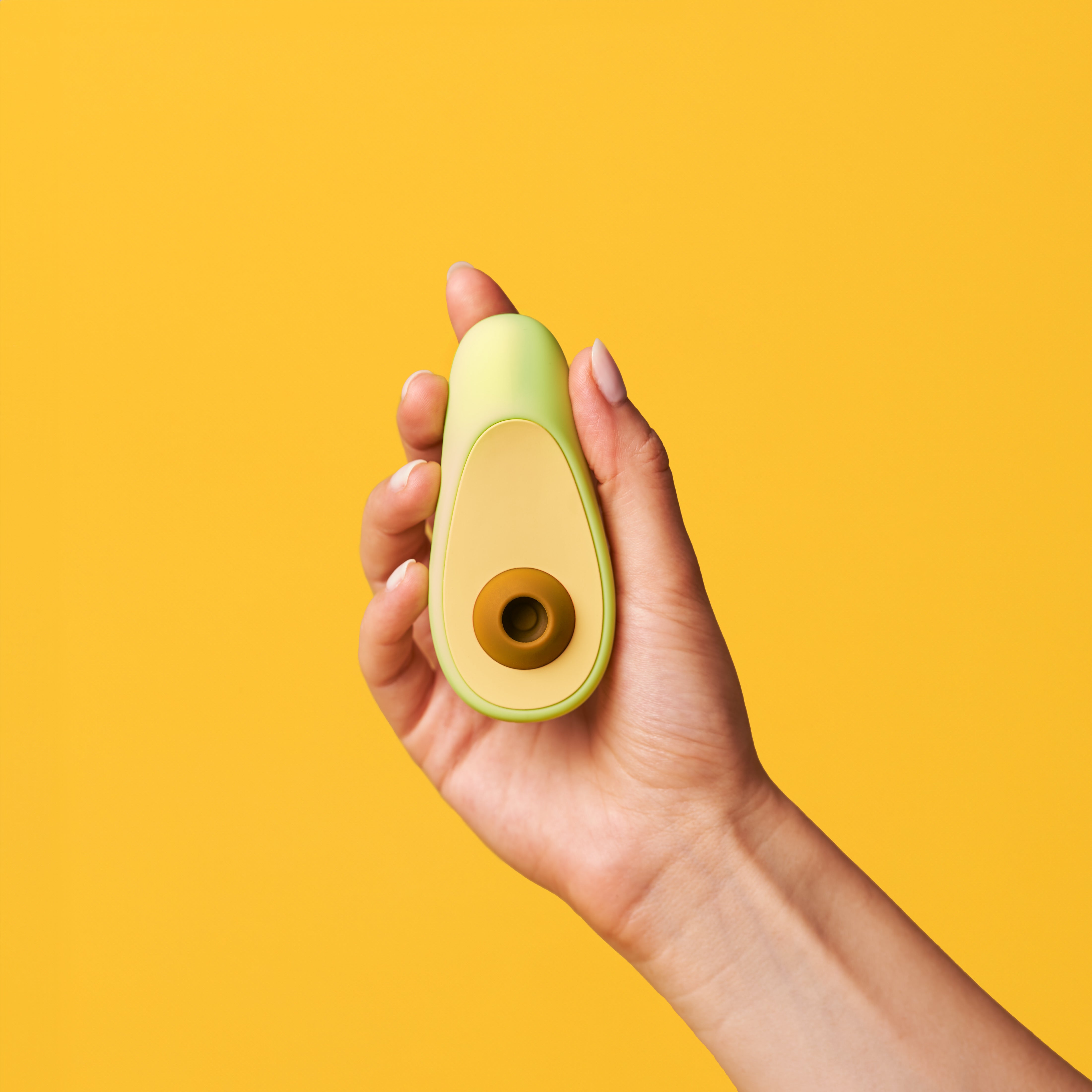 Avocado clitoral vibrator — detail view